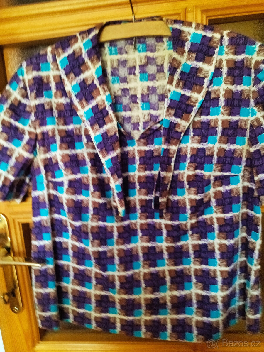 retro košilové halenky, saka, tuniky - 14