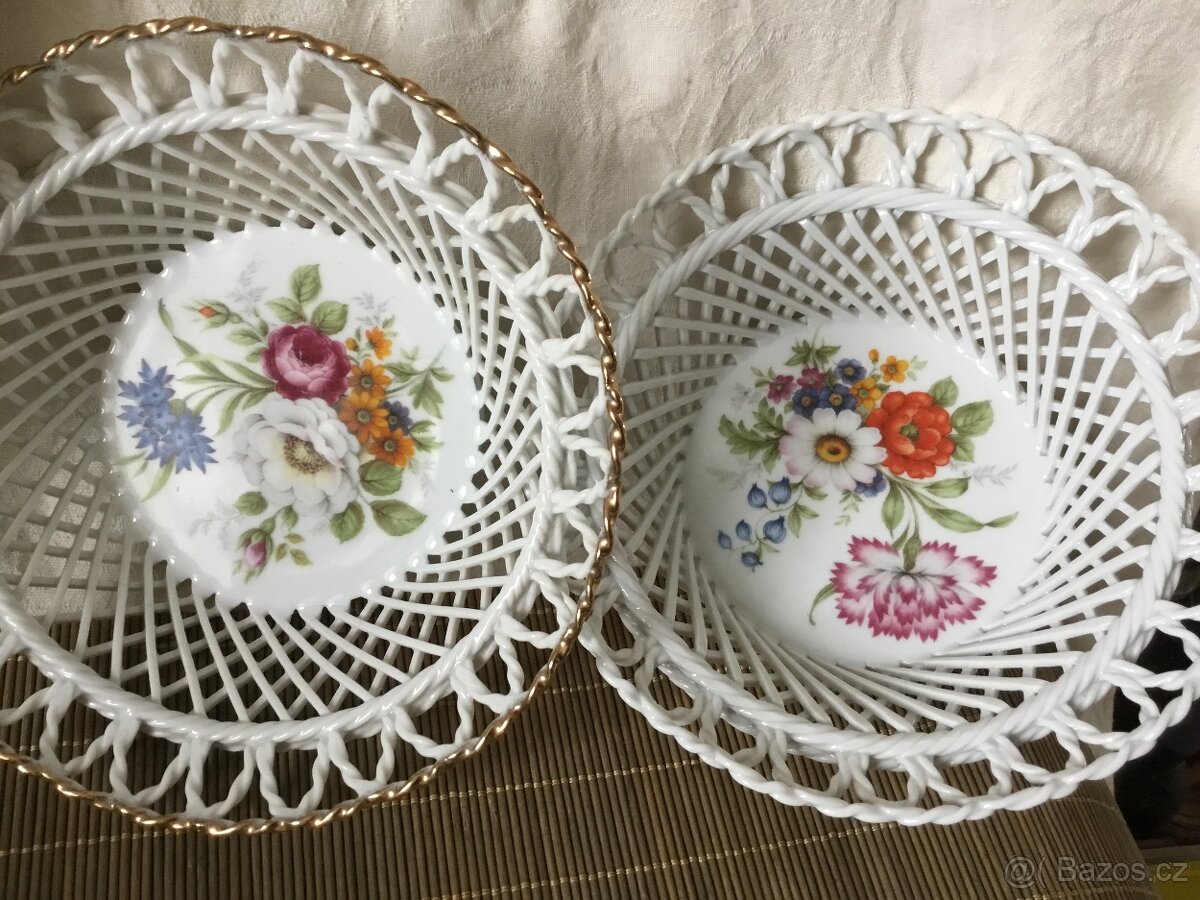 porcelánová miska s kvetinami, vice druhu - 14