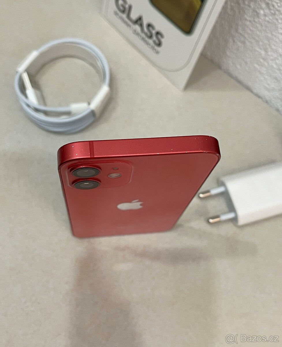 🍏 Apple iPhone 12 MINI 64GB - Red (12m. ZÁRUKA) + DÁRKY - 14