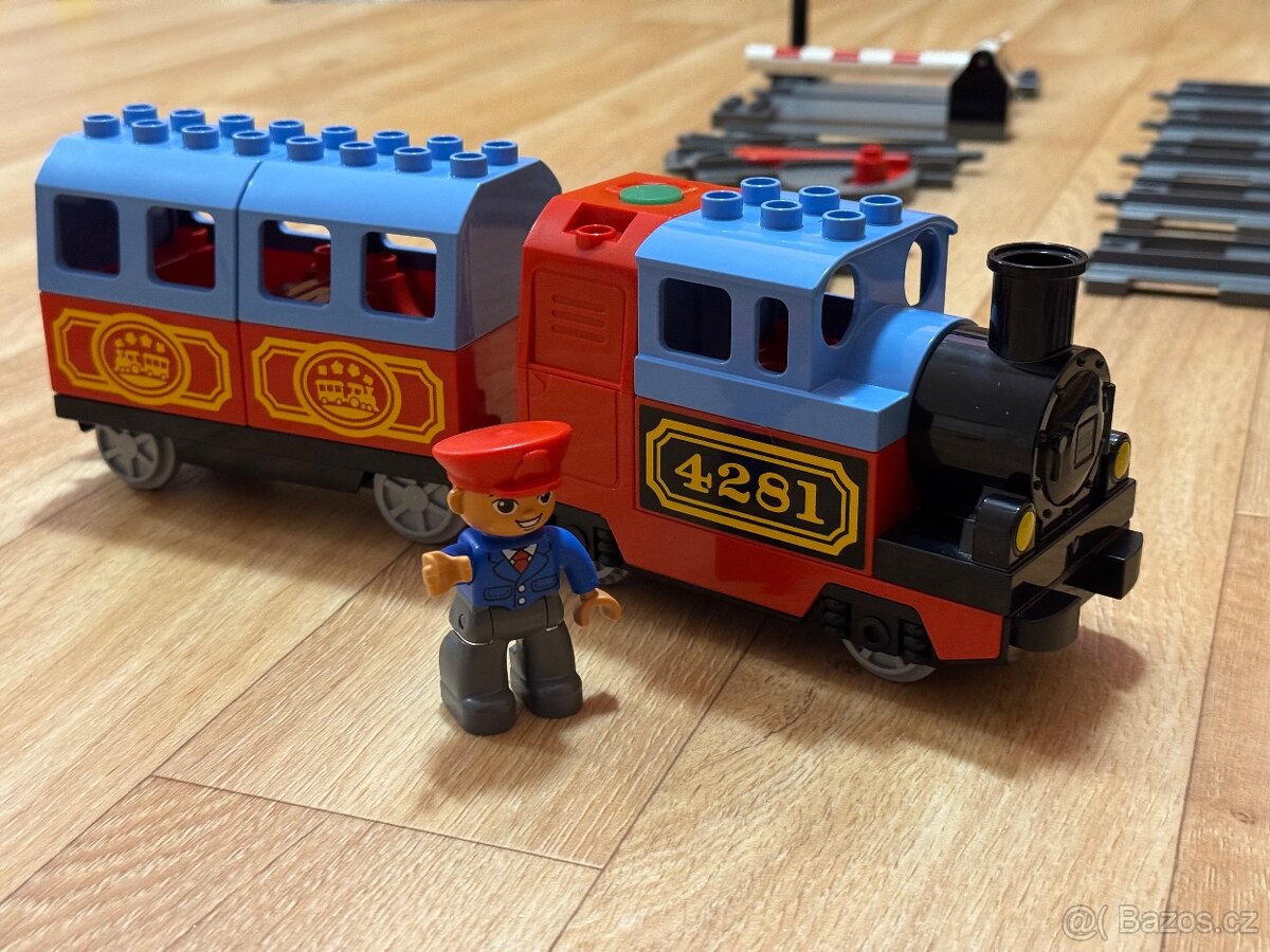 Lego Duplo kompletní železnice, koleje, vagón, lokomotiva,.. - 14