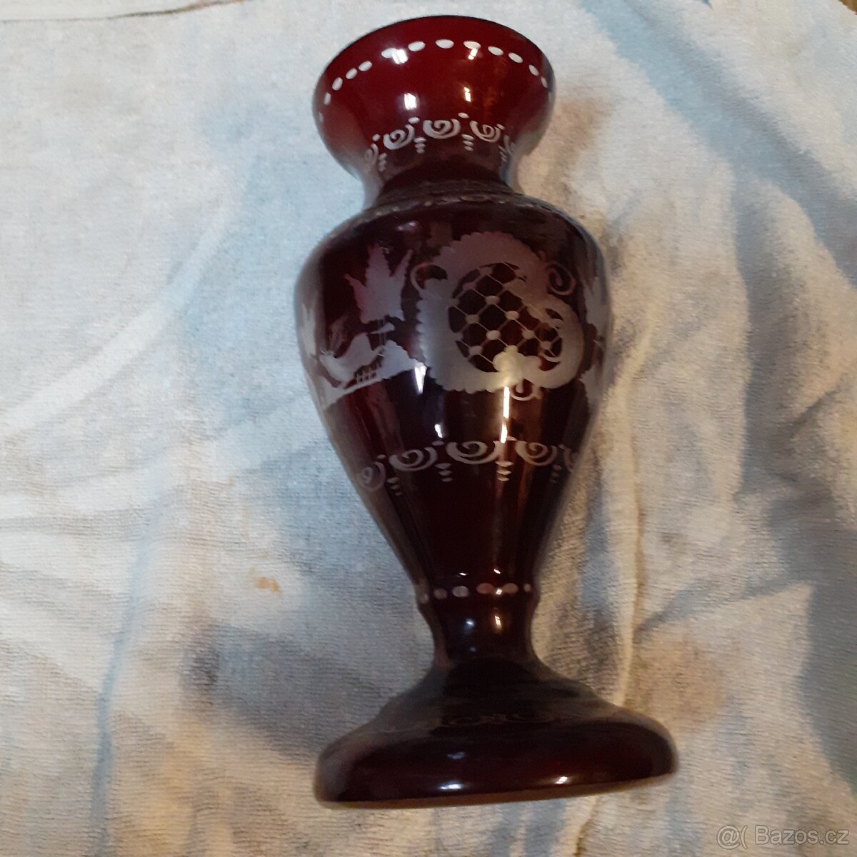 Starožitná skleněná váza Eggerman - 14