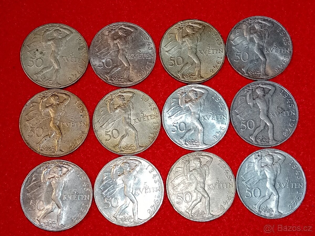 Československé stříbrné mince 194 ks - pouze komplet - 14