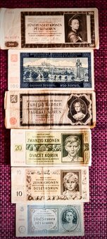 Konvolut protektorátních bankovek 5,- až 5oo,-Koru - 14