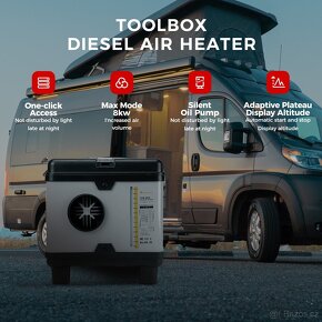 Nezávislé naftové topení 5-8kW, 12+24+230V, Auto START/STOP - 14