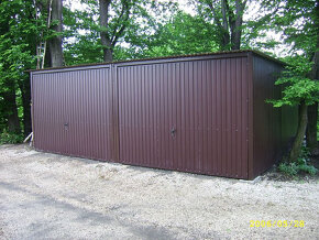 Plechová pozinkovaná garáž 3x5 m, pultová střecha - 14