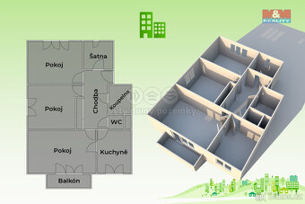 Prodej bytu 3+1 s garáží, 77 m², Jablůnka - 14