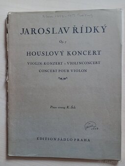 JAROSLAV ŘÍDKÝ – kolekce not - 14