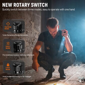 svítilna EDC Wurkkos TD07 1300 L, USB,LED,1100mAh ,479 metrů - 14