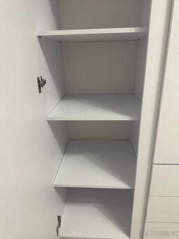 Šatní skříň Carlos, bílá, 152 cm - 14