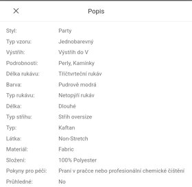 Shein společenské dlouhé šaty Abaya - 14