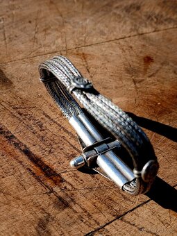 Stříbrný náramek starožitný - 14