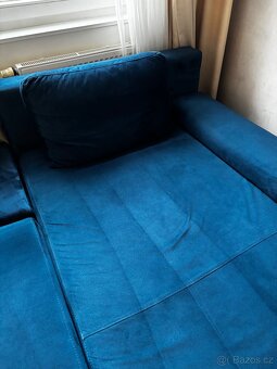 Rohová pohovka Planet z Bonami Semišová, Pravý roh - 14