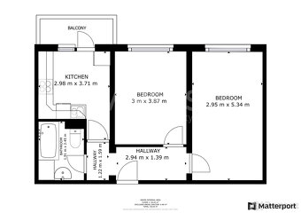 Milovice, prodej bytu 2 + 1, 56 m2 s dvěma balkóny 7 m2  a s - 14