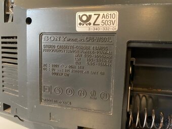 Radiomagnetofon Sony CFS-W30l, rok 1988 - 14