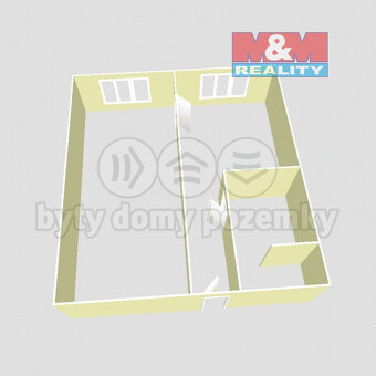 Prodej bytu 1+1, 36 m², Chomutov, ul. Písečná - 14