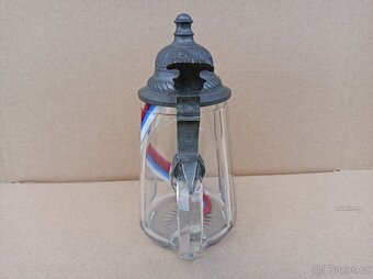 Krásný velmi starý krygl z 1 republiky se zalitou trikolorou - 14