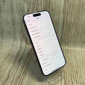 iPhone 15 Pro 128GB, nature, 100% baterie,vada na displayi - 14