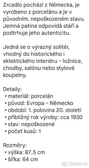 Porcelánové zrcadlo - 14