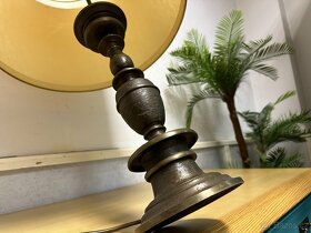 Stará TĚŽKÁ mosazná stolní lampa - 14