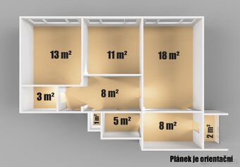 Prodej bytu 3+1, 72 m², Brno–Lesná (přímý prodej bez RK) - 14