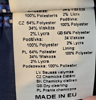 Společenský pánský oblek vel. 46/182 - modrý - 14