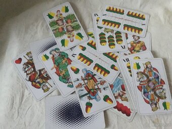 cest. sachy, lahev housle, 3x karty, kvarteto - 14