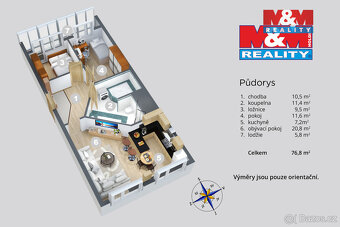 Prodej bytu 3+1, 67 m², Most, ul. Josefa Ševčíka - 14