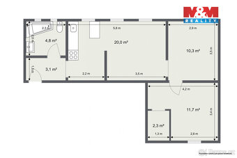 Prodej bytu 3+kk, 43 m², Karlovy Vary, ul. Borová - 14