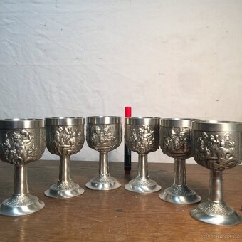 Cínový pohár pivní velká sklenice z cínu punc certifikát - 14