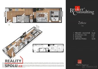 Prodej, byty/1+1, 34 m2, Jeronýmova 750/3, 13000 Praha, Hlav - 14