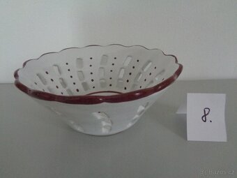 Keramické hrníčky, váza, svícen a miska (nepoužívané) - 14