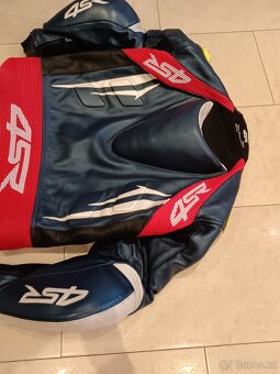 4SR RR Evo 3 Pearl Blue-Pánská moto kombinéza, dvoudílná - 14