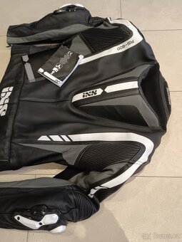 IXS RS 800-Pánská Dámská kožená moto kombinéza, zkrácená - 14
