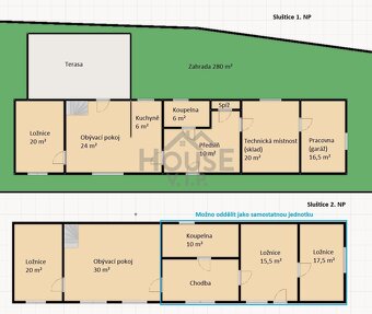 Prodej rodinného domu 7+kk, 206 m2, Sluštice, Praha - východ - 14