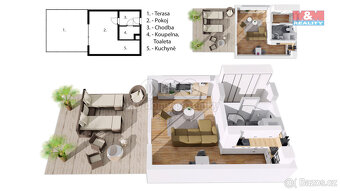 Pronájem bytu 1+kk, 57 m², Praha 10, ul. Hornoměcholupská - 14