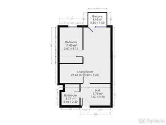 Pronájem bytu 2+kk, Jurkovičova, Háje, 22.000 Kč/měs, 54 m2  - 14