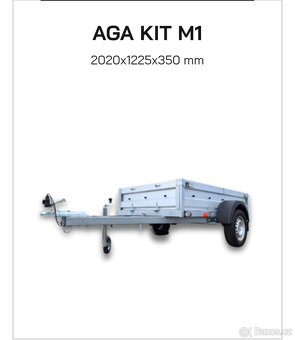 Přívěsný vozik AGA KIT M-1 Sklopný D-202,Š-123 - 14