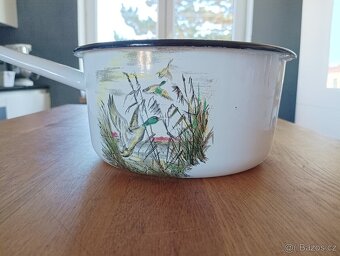 SMALTOVANÝ VINTAGE HRNEC JAPY FRERES FRANCIE - 14