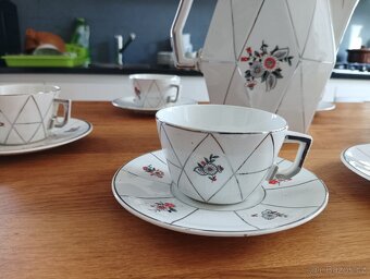 KUBISTICKÁ PORCELÁNOVÁ ČAJOVÁ SOUPRAVA CCP JM PORT DE LA CZE - 14