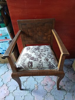 Starožitny nábytek stoly, sofa sedačka+kreslo - 14