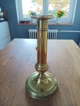 MOSAZNÝ EMPÍROVÝ SVÍCEN BIEDERMEIER Z 19. STOLETÍ Z FRANCIE - 14