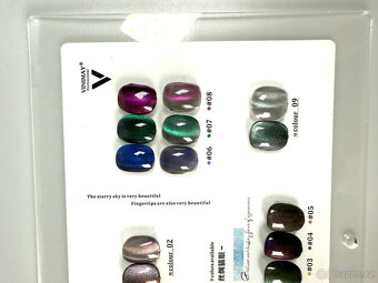 Vzorník barev – gel lak Cat Eye, 9 odstínů - 14
