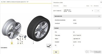 BMW 5 F10 F11 nebo 6 F06 F12 F13 - disk koleso kolo - 14