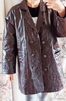 Nový kožený kabát XXL, pravá kůže - 14