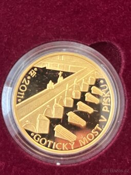 Zlato / sada zlatých mincí ČNB MPR Mosty proof - 14