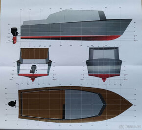 Kajutový motorový člun 6.5m - 14