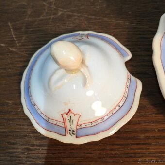 Malovaný porcelán tác talíře omáčník Loket 1833 Biedermaie - 14
