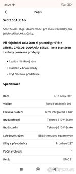 Dětské kolo Scott Scale 16" - 14