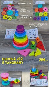 DŘEVĚNÉ MONTESSORI HRAČKY + TVARY - 14