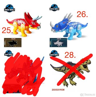 Rôzne dinosaury (8ks) typ lego - nové, nehrané - 14